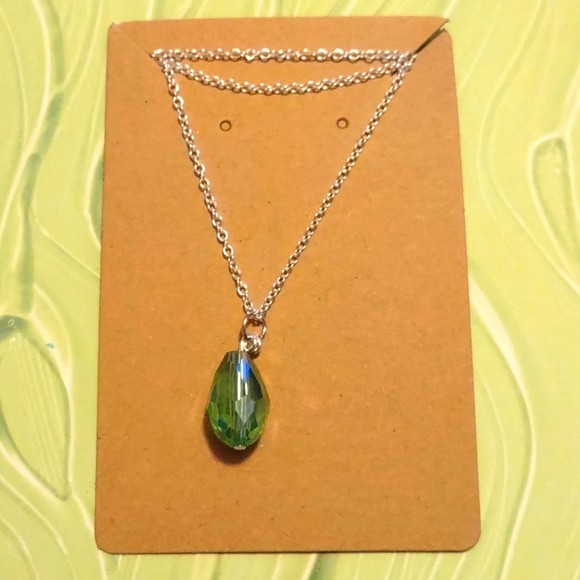 Hand Crafted Jewelry - 💚 Crystal Drop Necklace